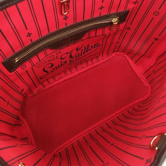 LOUIS VUITTON Brown Damier Neverfull PM Tote Bag - Picture 6 of 10